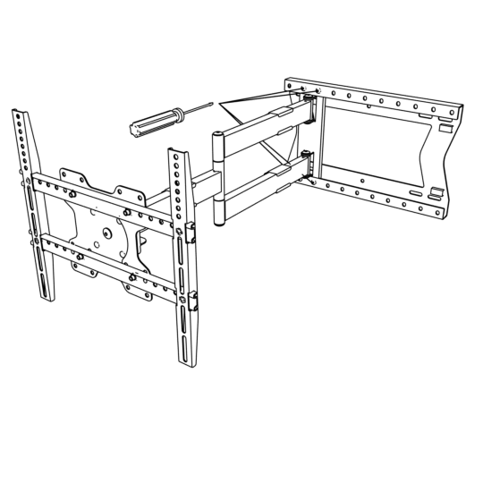 XTRARM Tantal 80 cm Fixed TV fäste Svart