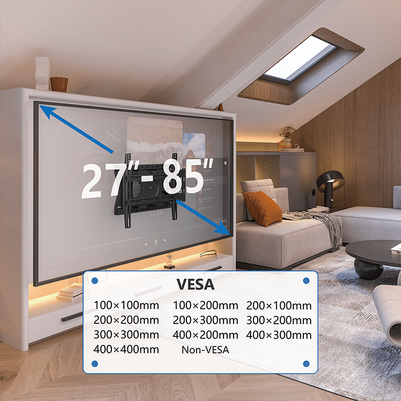 DQ Hercules 2.0 80 cm Flex TV fäste Svart - tvvaggfaste.se