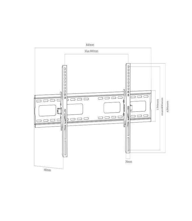 DQ Pallas Flex tiltbart TV - fäste svart - tvvaggfaste.se