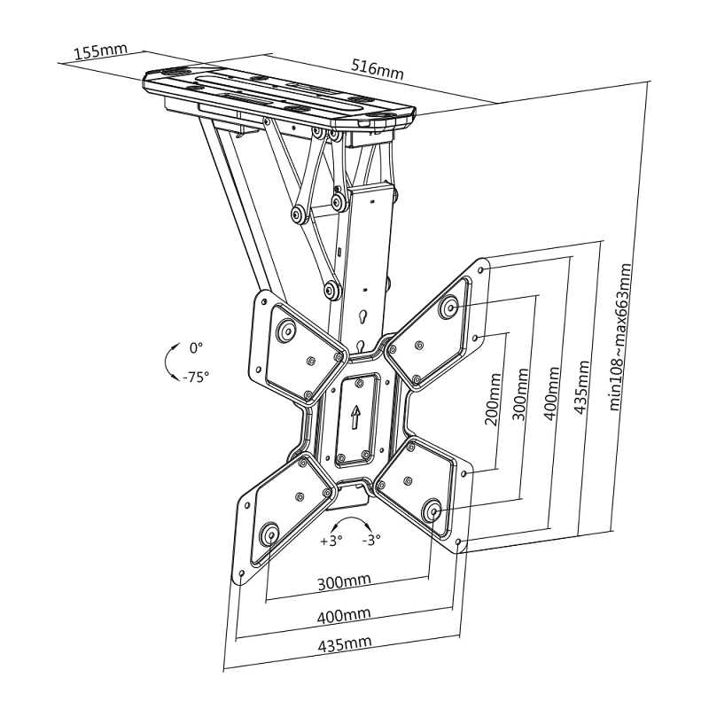 My Wall TV ceiling mount electric HL40ML - tvvaggfaste.se