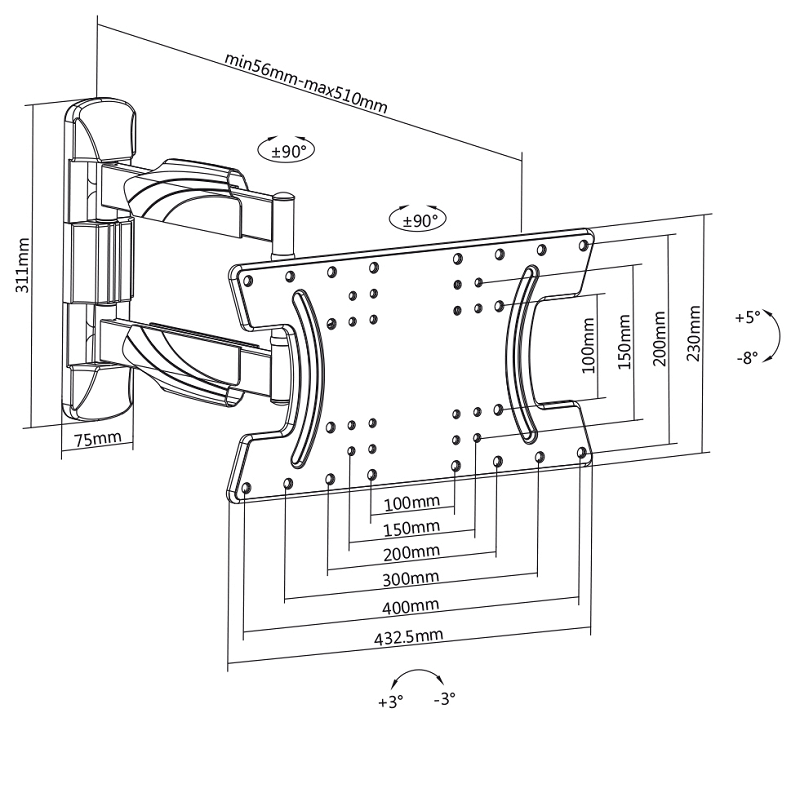 My Wall TV väggfäste HL30L - LG OLED Series - tvvaggfaste.se
