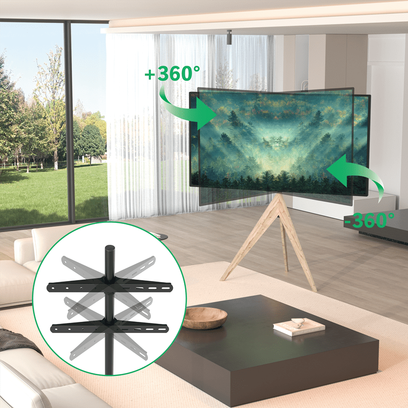 XTRARM Argo Tripod TV - ställ grå ek - tvvaggfaste.se