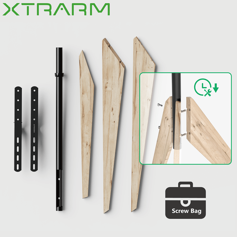 XTRARM Argo Tripod TV - ställ grå ek - tvvaggfaste.se