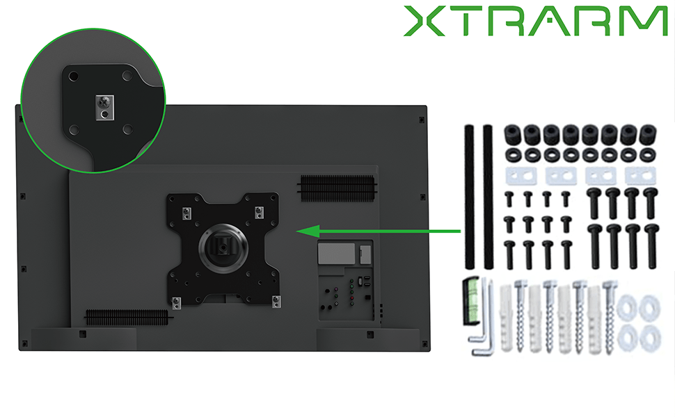 XTRARM Axis XL Svart 108,5 cm - tvvaggfaste.se