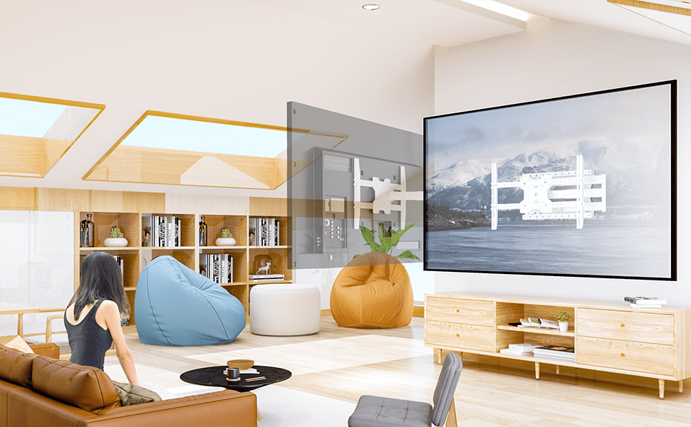 XTRARM Crius 100 cm Rotate 600 TV fäste Vit - tvvaggfaste.se