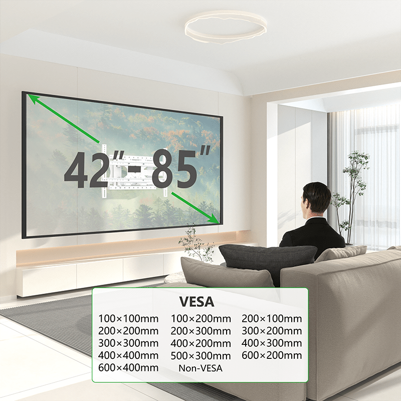 XTRARM Crius 100 cm Rotate 600 TV fäste Vit - tvvaggfaste.se