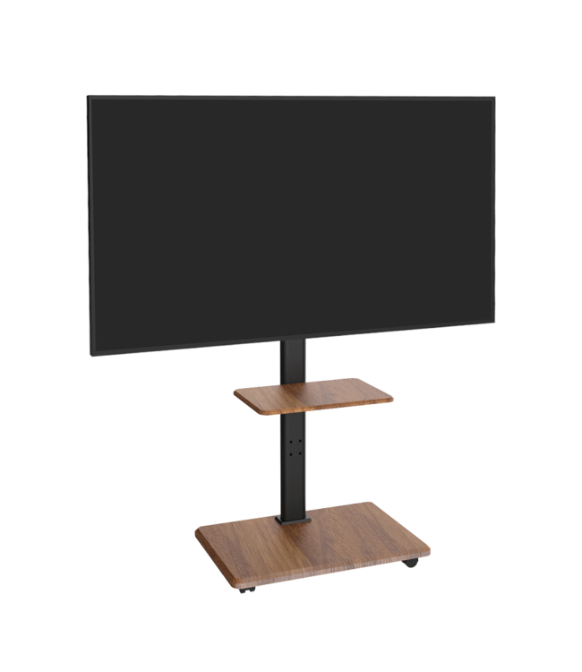 XTRARM Delphos TV Stativ Valnöt med hjul - tvvaggfaste.se