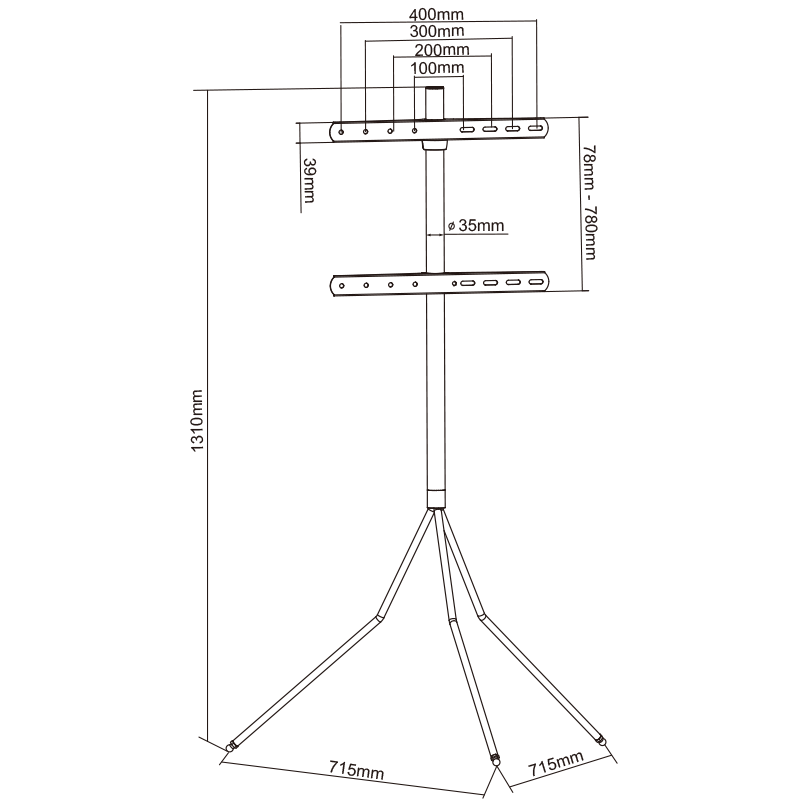XTRARM Juno Tripod TV Stativ - tvvaggfaste.se