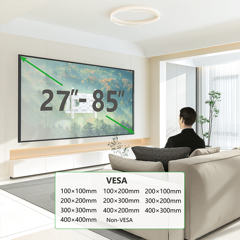 XTRARM Tantal 80 cm Flex TV fäste Vit - tvvaggfaste.se