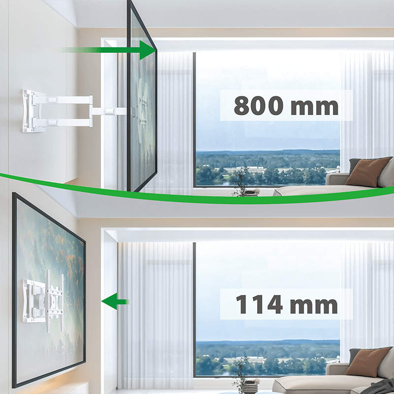 XTRARM Tantal 80 cm Flex TV fäste Vit - tvvaggfaste.se