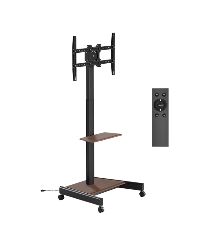 XTRARM TV - stativ Elevate med elektriskt höjdjustering valnöt - tvvaggfaste.se