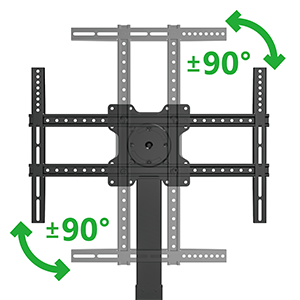 XTRARM TV - stativ Elevate med elektriskt höjdjustering valnöt - tvvaggfaste.se