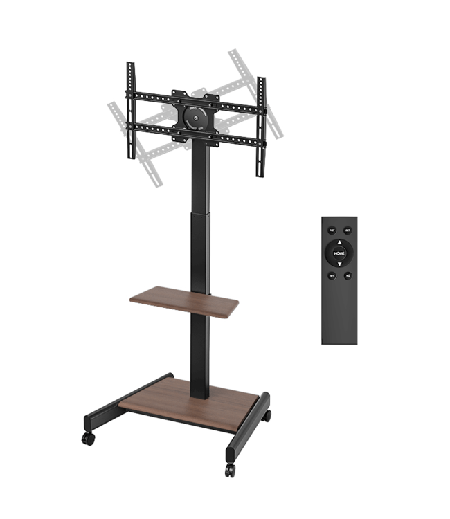 XTRARM TV - stativ Elevate med elektriskt höjdjustering valnöt - tvvaggfaste.se
