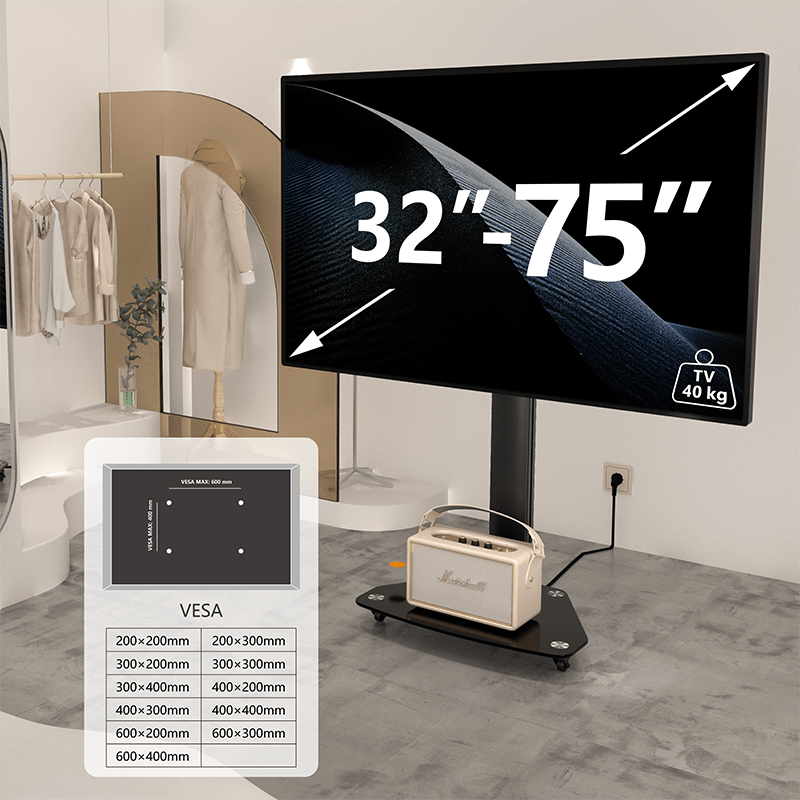 XTRARM TV Stativ Proton 100 Svart - tvvaggfaste.se
