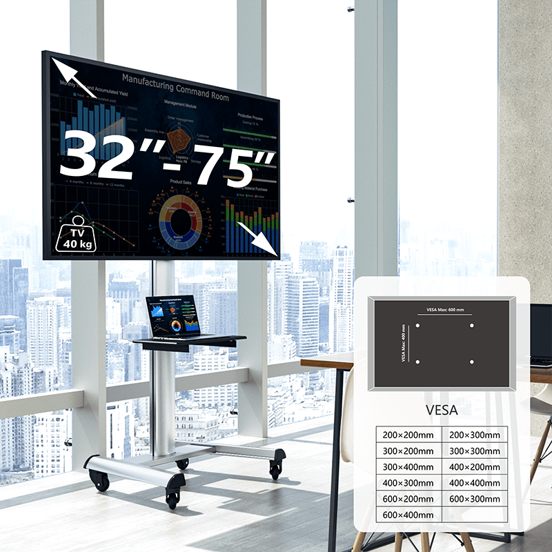 XTRARM TV Stativ Proton 500 alu - tvvaggfaste.se