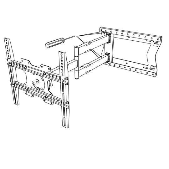 XTRARM Tantal 80 cm Flex TV fäste Vit