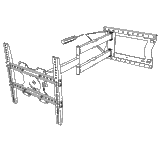 XTRARM Crius 100 cm Rotate 600 TV fäste Vit