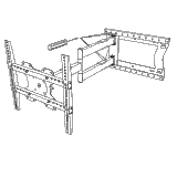 XTRARM Tantal 80 cm Fixed TV fäste Svart