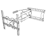XTRARM Tantal 80 cm Flex TV fäste Svart
