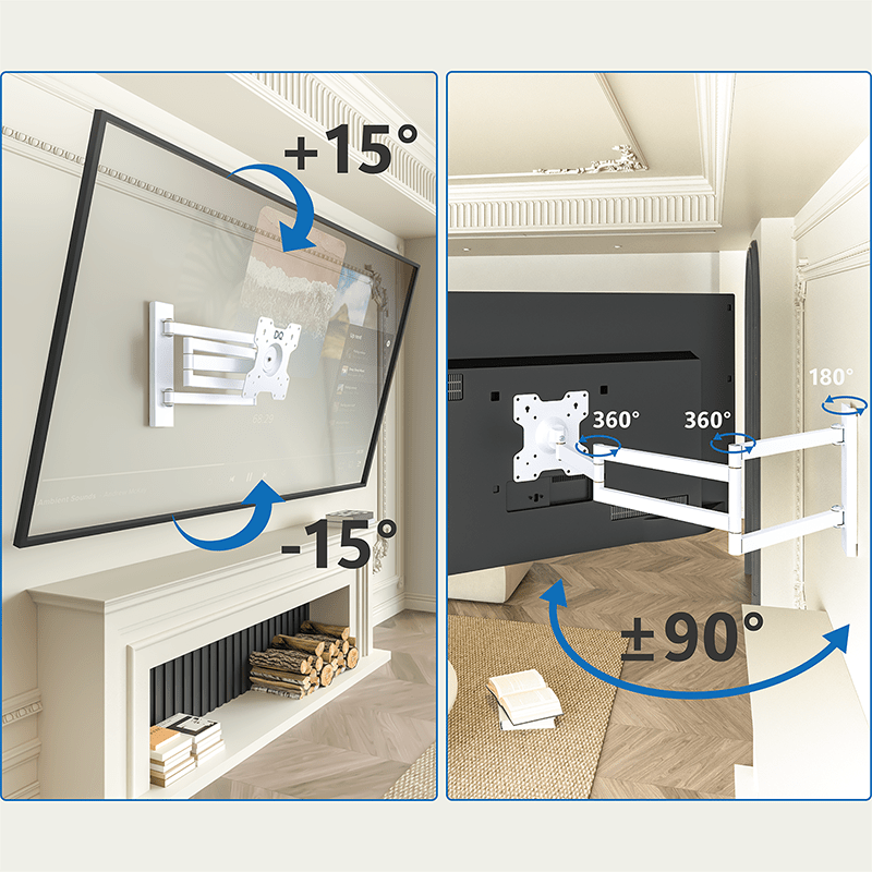 DQ Rotate XL Vit 98,5 cm TV Väggfäste - tvvaggfaste.se