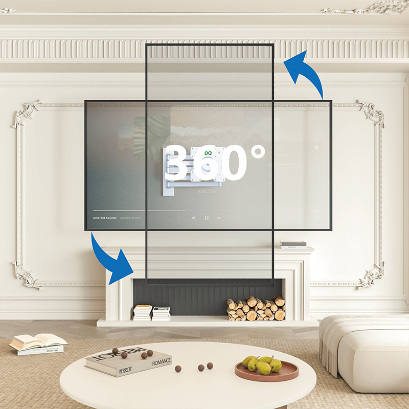 DQ Rotate XL Vit 98,5 cm TV Väggfäste - tvvaggfaste.se