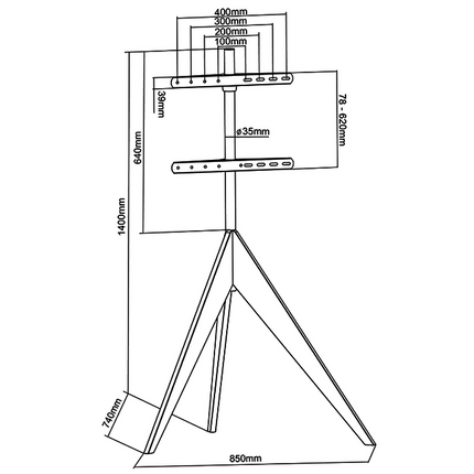 XTRARM Argo Tripod TV - ställ bok - tvvaggfaste.se