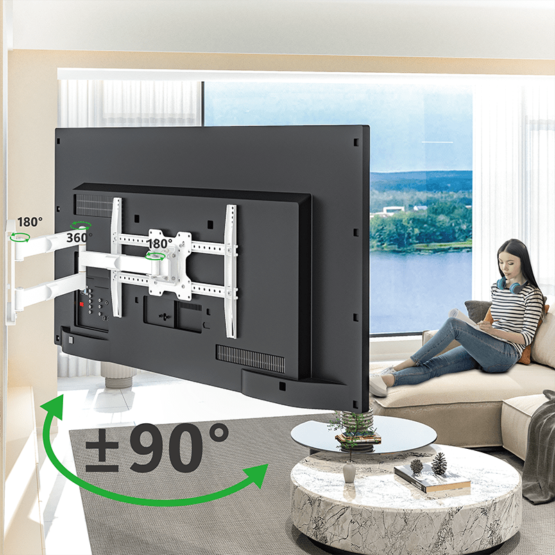 XTRARM Crius 100 cm Rotate 600 TV fäste Vit - tvvaggfaste.se