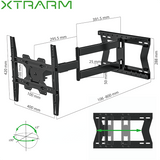 XTRARM Tantal 80 cm Fixed TV fäste Svart - tvvaggfaste.se