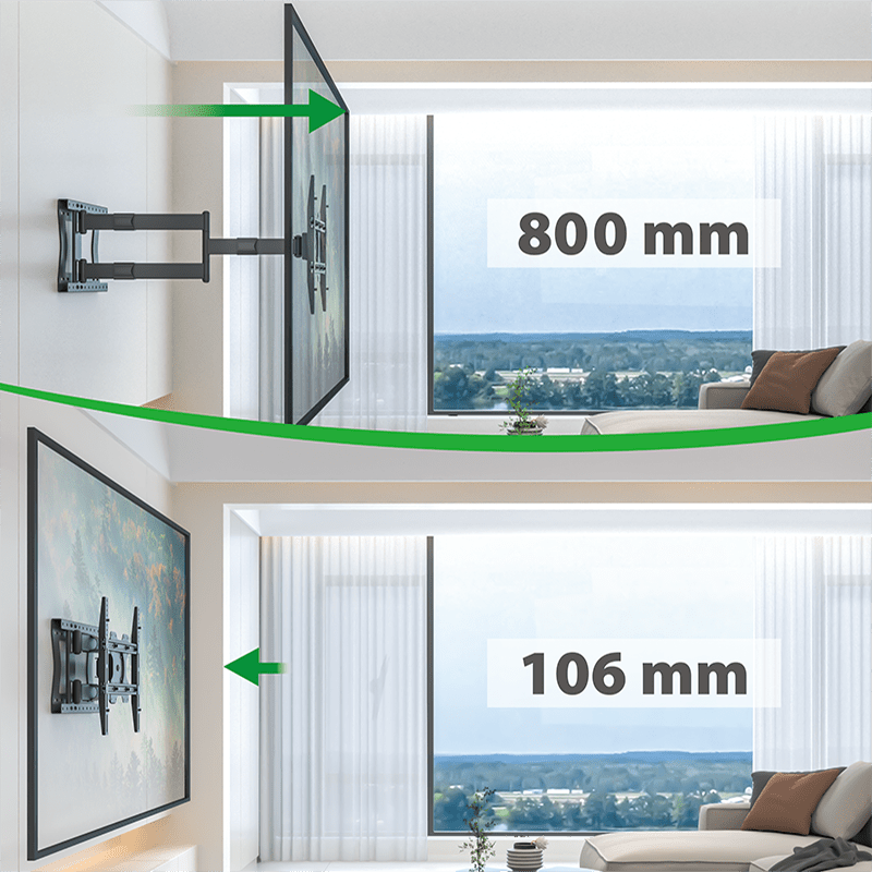 XTRARM Tantal 80 cm Fixed TV fäste Svart - tvvaggfaste.se