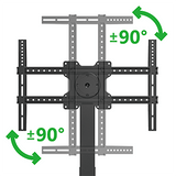 XTRARM TV - stativ Elevate med elektriskt höjdjustering svart - tvvaggfaste.se