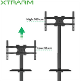 XTRARM TV - stativ Elevate med elektriskt höjdjustering svart - tvvaggfaste.se